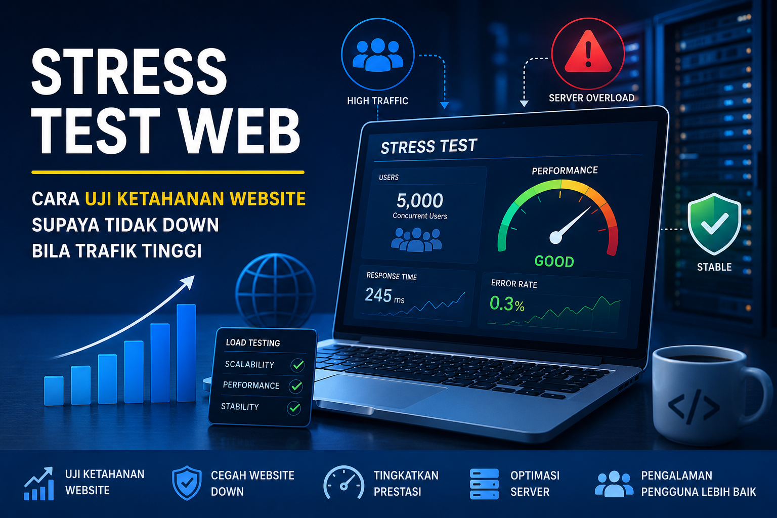 Stress Test Web: Cara Uji Ketahanan Website Supaya Tidak Down Bila Trafik Tinggi stress test web