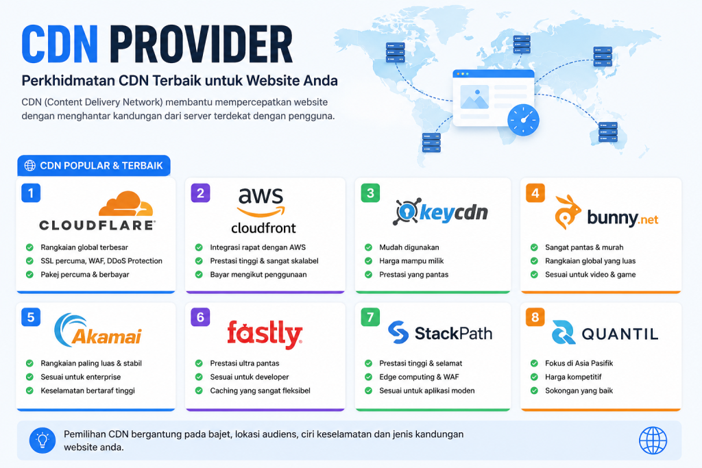 Apa itu CDN Panduan pemilihan penyedia CDN terbaik