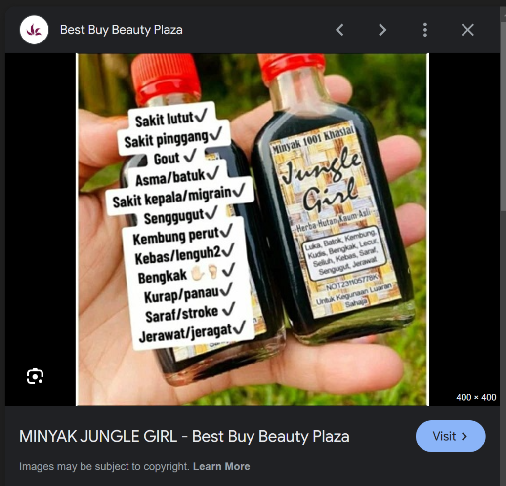 Screenshot-2024-11-24-181524-1024x984 Minyak Jungle Girl: Viral di TikTok, Tetapi Hati-Hati dengan Dakwaan Overclaim