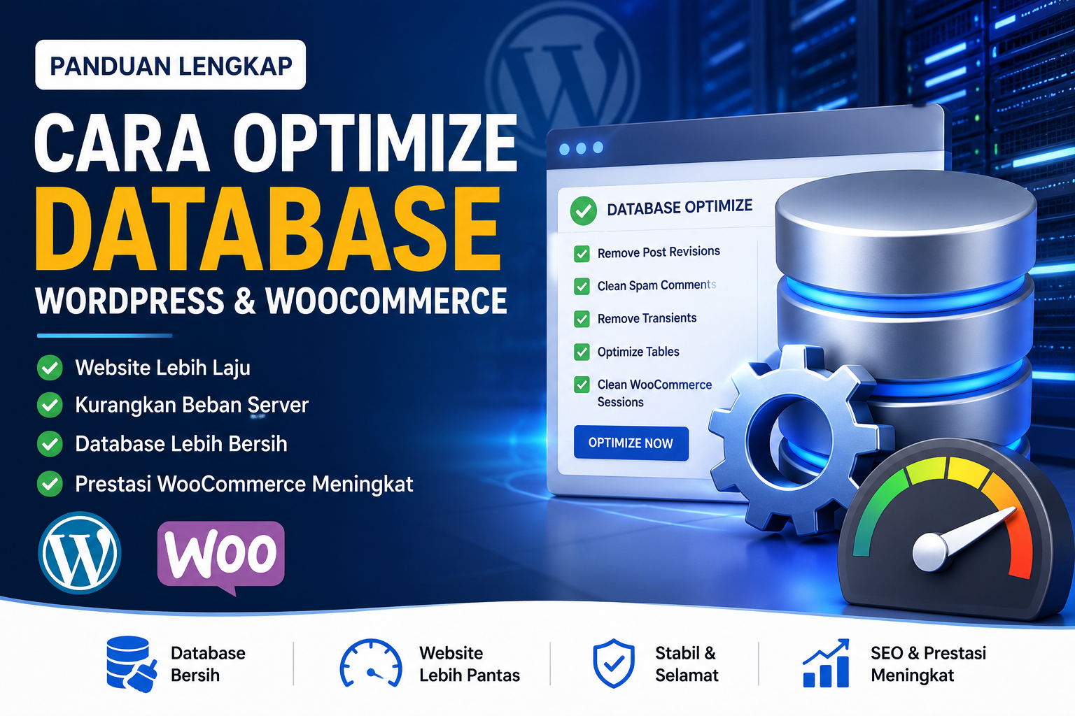 Cara Optimize Database WordPress & WooCommerce (Panduan Lengkap) cara optimize database wordpress woocommerce