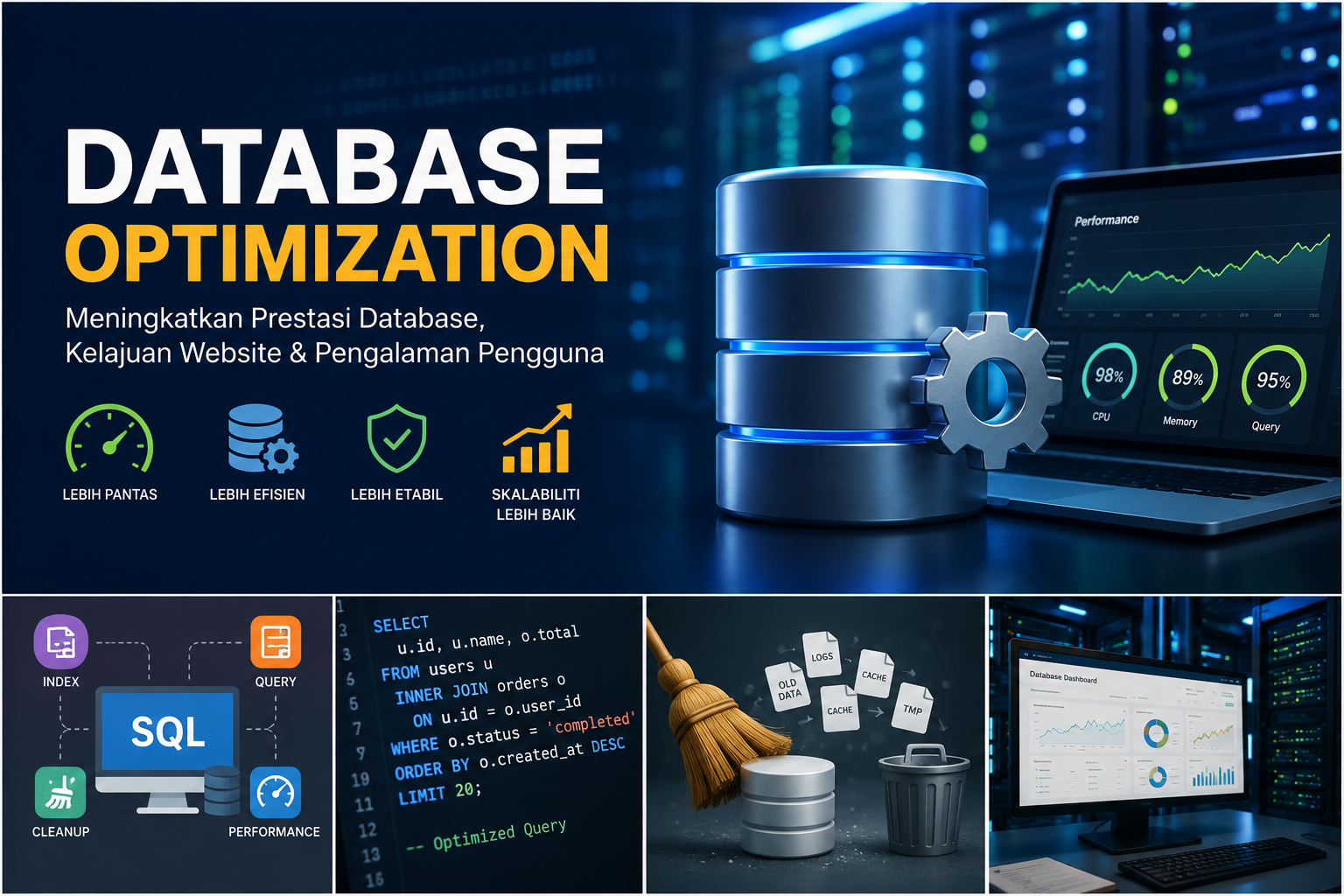 Database Optimization: Panduan Lengkap Meningkatkan Prestasi Database untuk Website dan Aplikasi database optimization