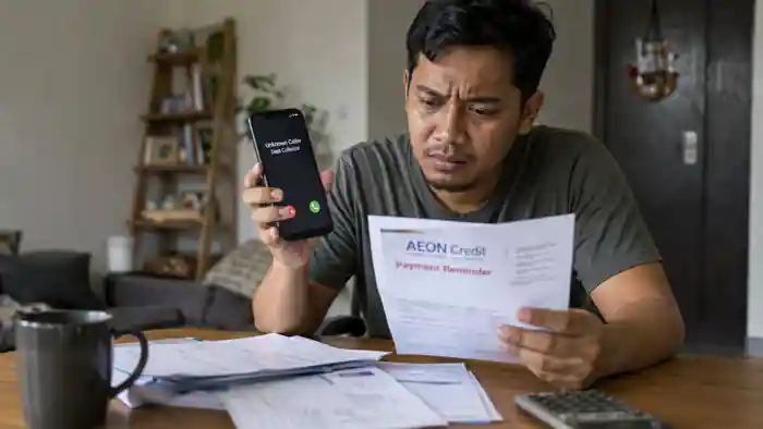 AEON Debt Collector: Apa Perlu Buat Jika Dihubungi? AEON debt collector Malaysia panggilan hutang dan surat peringatan bayaran AEON Credit