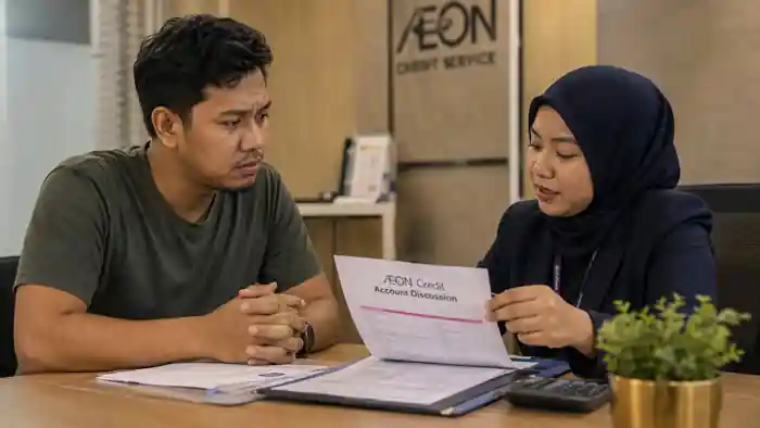 AEON debt collector rundingan bayaran melalui saluran rasmi di Malaysia